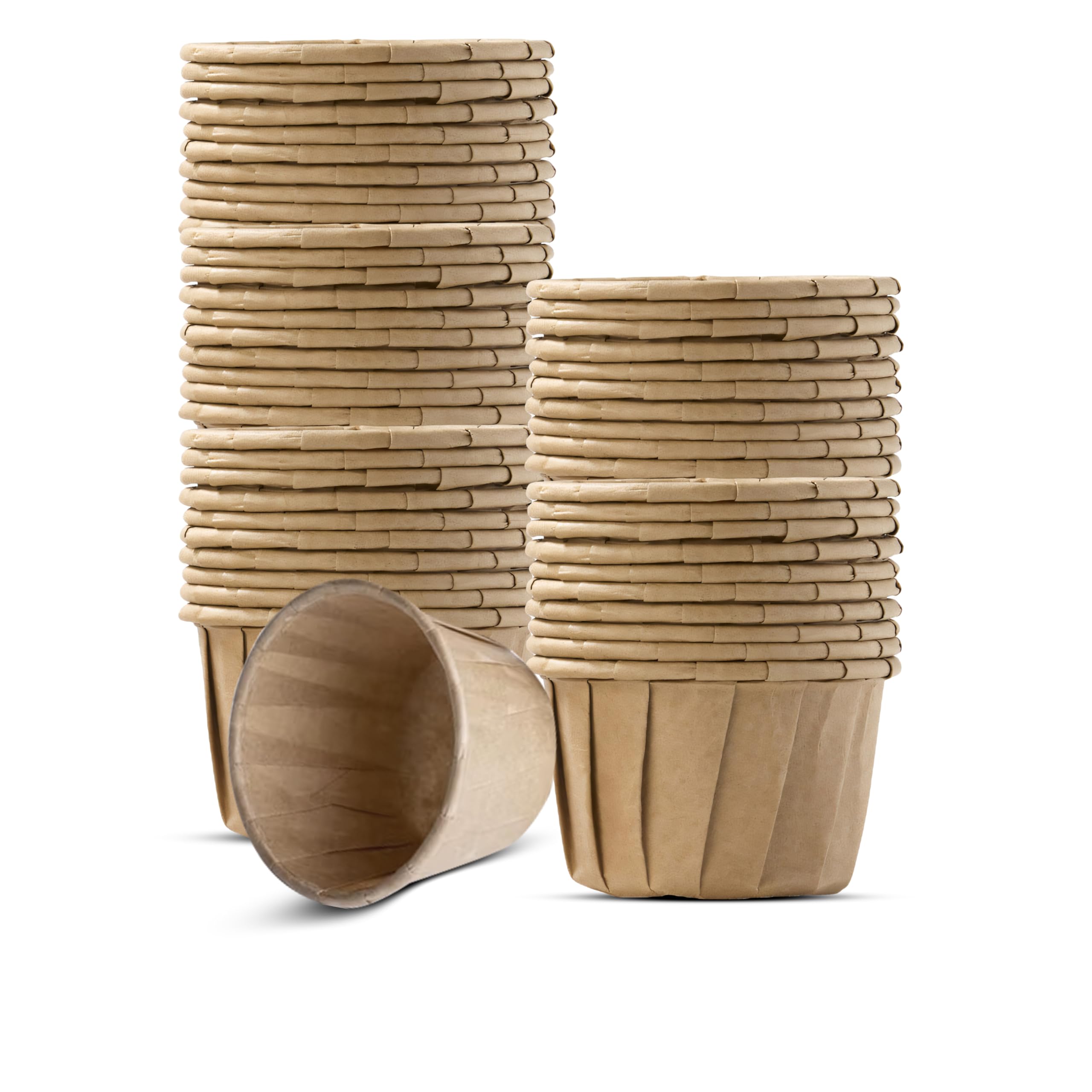UPrise Foods Vasos compostables de porciones de 1 onza (vasos de soufflé, vasos de medicina, vasos de muestra) | Certificado FSC, certificado BRCGS, certificado AMFORI/BSCI