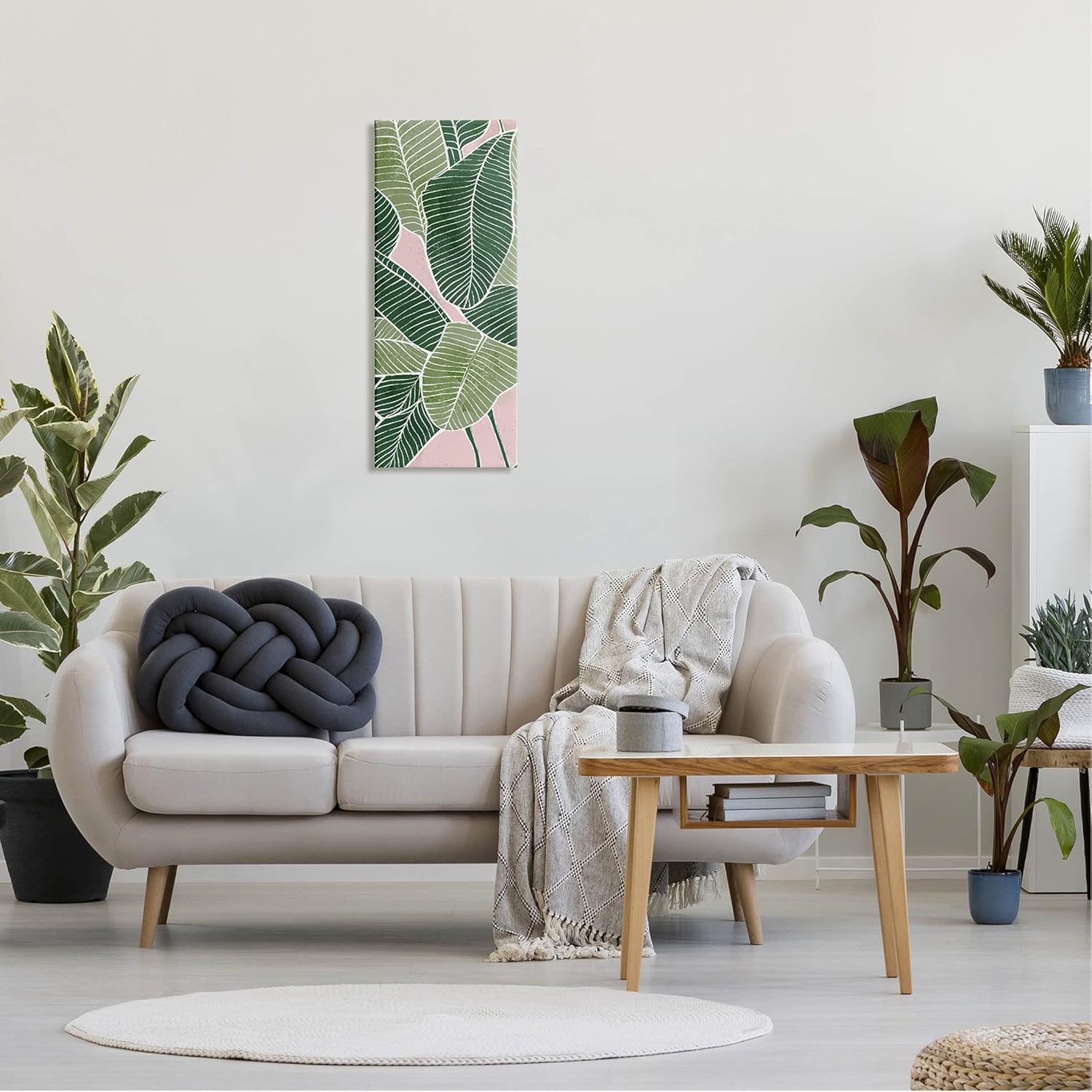 Stupell Industries Layered Plant Leaf Shapes Canvas Wall Art, Design by Ziwei Li