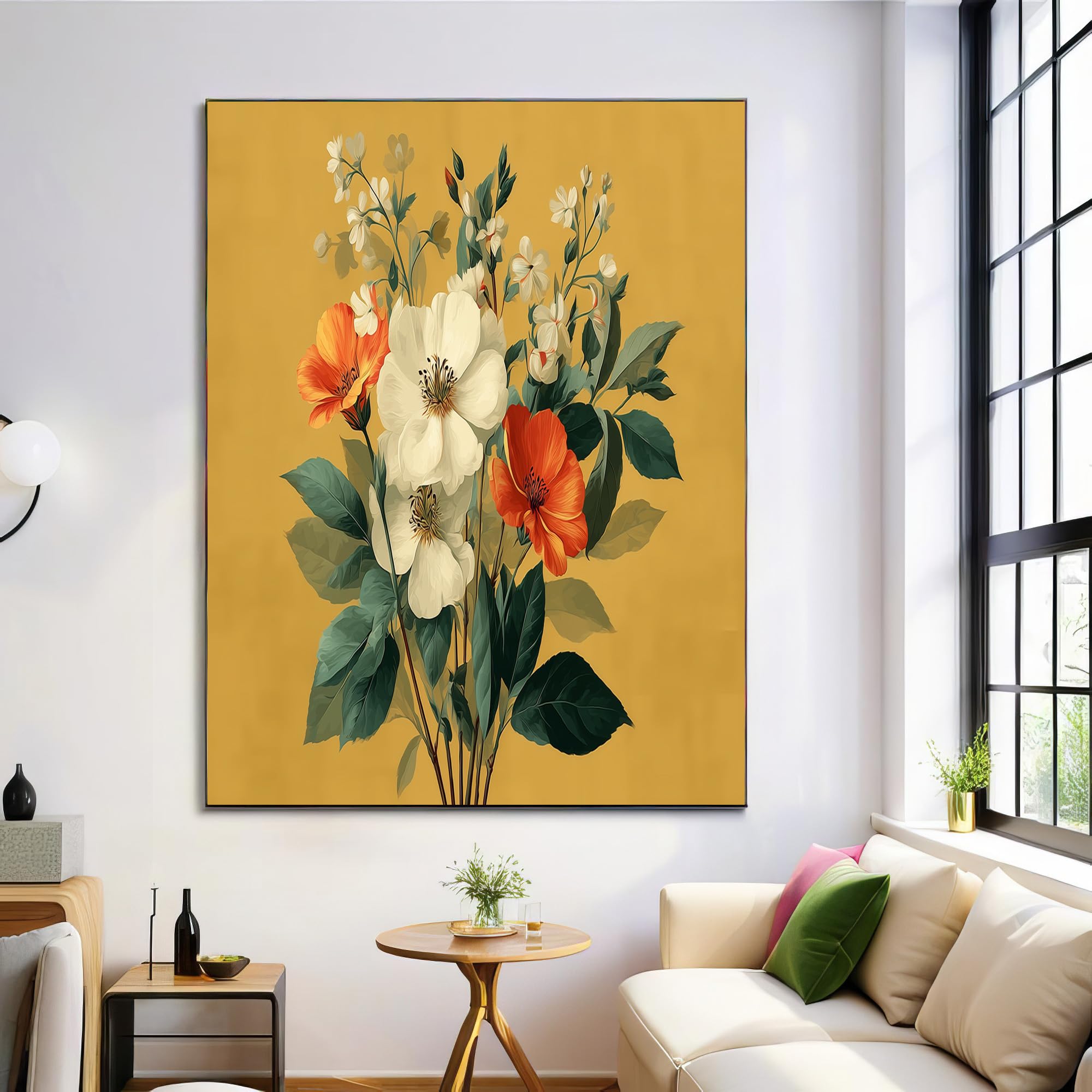 Laminas decorativas de hojas verdes en gran formato para iluminar tu pared 8