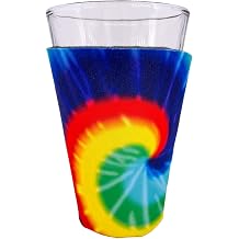 Tie Dye Pattern Pint Glass Coolie
