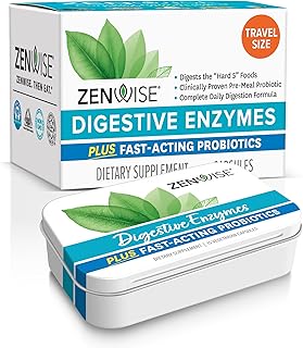 Zenwise Health Digestive Enzymes and Bromelain for Gut Health - Probiotic Multi Enzymes with Prebiotics and Probiotics for Women and Men for Digestive Health and Bloating Relief for Digestion -15 CT