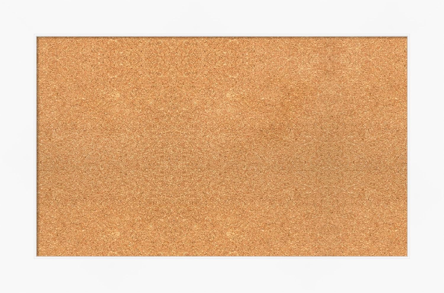 Amanti Art Natural Cork Board for Wall, 23x35 Vision Board with White Frame, Medium Corkboard Office Decor for Home Organization, Modern Corkboard Pinboard to Display Items for Home Organization in