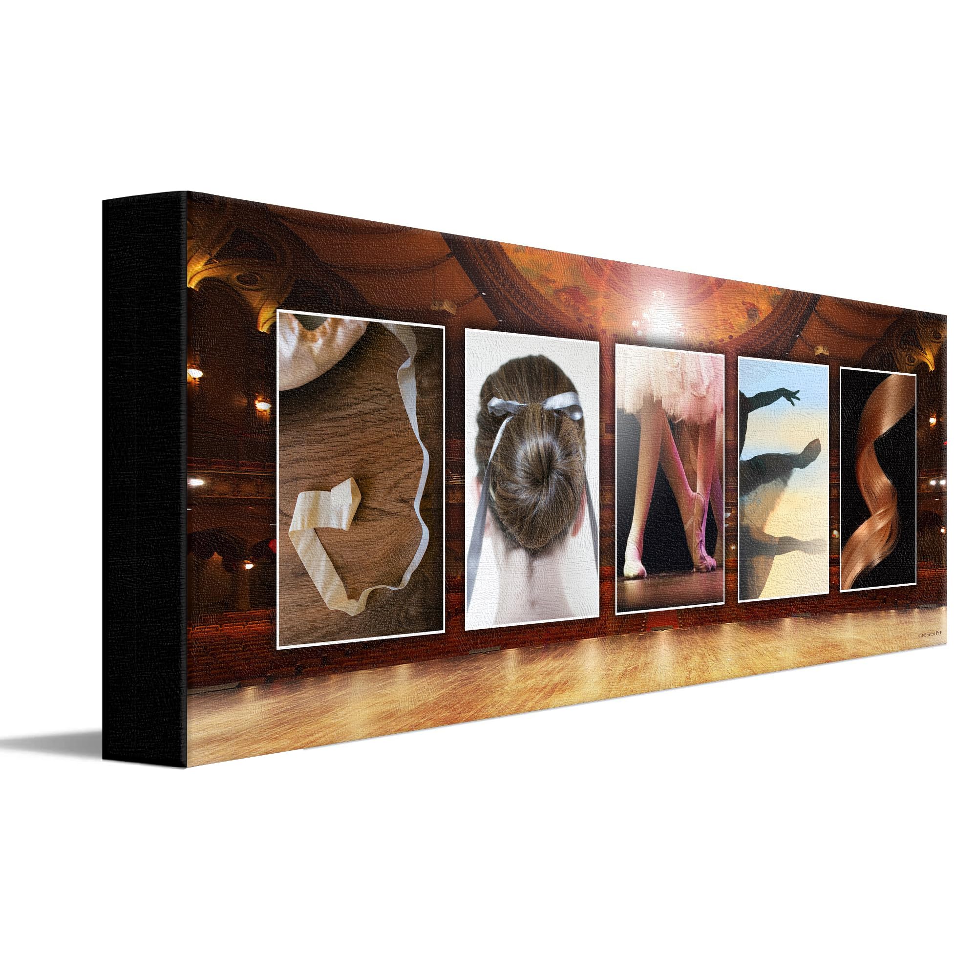 DANCE Custom Photo Name Art | Premium Float Framed Canvas | 18”x6