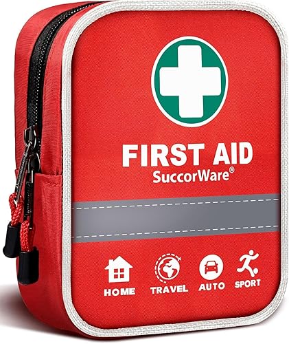Kit de primeros auxilios de 130 piezas con suministros médicos de grado hospitalario, incluye manta de emergencia, vendaje, ideal para el hogar, al