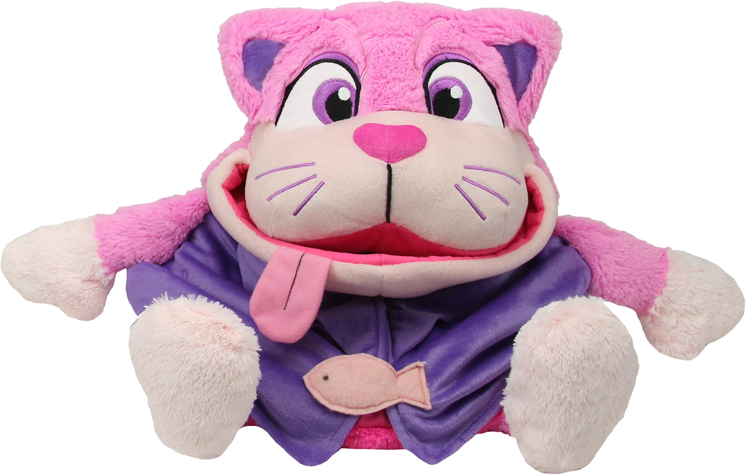 15 Inch Pink Cat Cleanup Companion and Snuggly Playtime Friend by Jay at Play