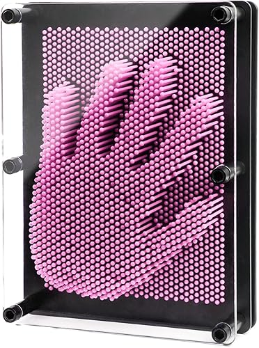 ENJSD 3d Pin Art. Juguete único de plástico, tablero artístico de pines, para niños, inspiración, imaginación y retos a los sentidos, creatividad