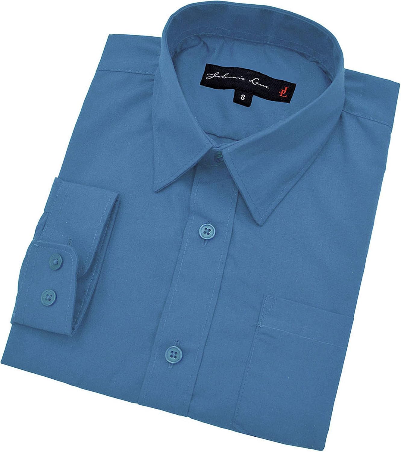 Boy's Long Sleeves Solid Dress Shirt #JL32