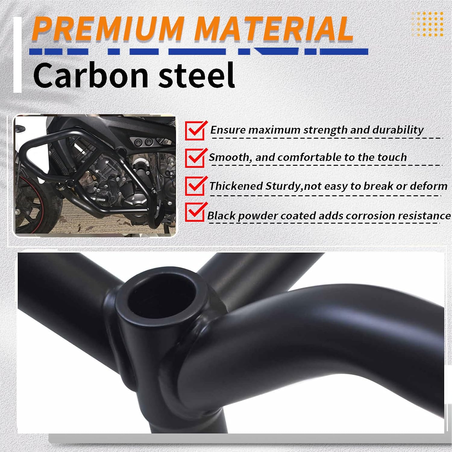 Engine Guard Highway Crash Bar fit for MT09 Tracer FJ09 2015-2020 Tracer 900/GT 2018-2020 Motorcycle Frame Protection Bumper Tracer 900GT Spare Parts Accessories