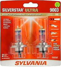 SYLVANIA - 9003 SilverStar Ultra - High Performance Halogen Headlight Bulb, High Beam, Low Beam and Fog Replacement Bulb, Brightest Downroad with Whiter Light, Tri-Band Technology (Contains 2 Bulbs) - coolthings.us