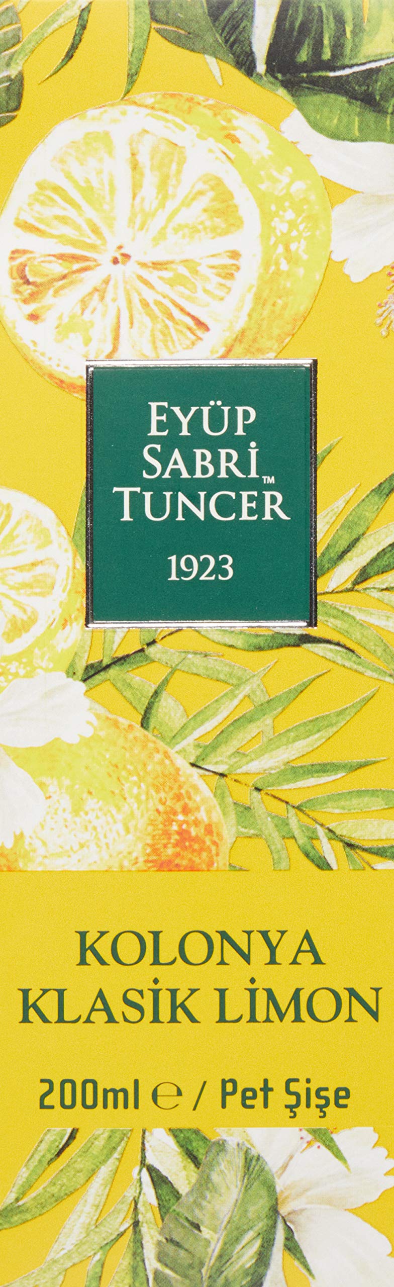 Eyüp Sabri Tuncer Limon Kolonyasi 200 Ml Silindir Pet Şişe 1 Paket (1 x 200 ml) (2 paketi)