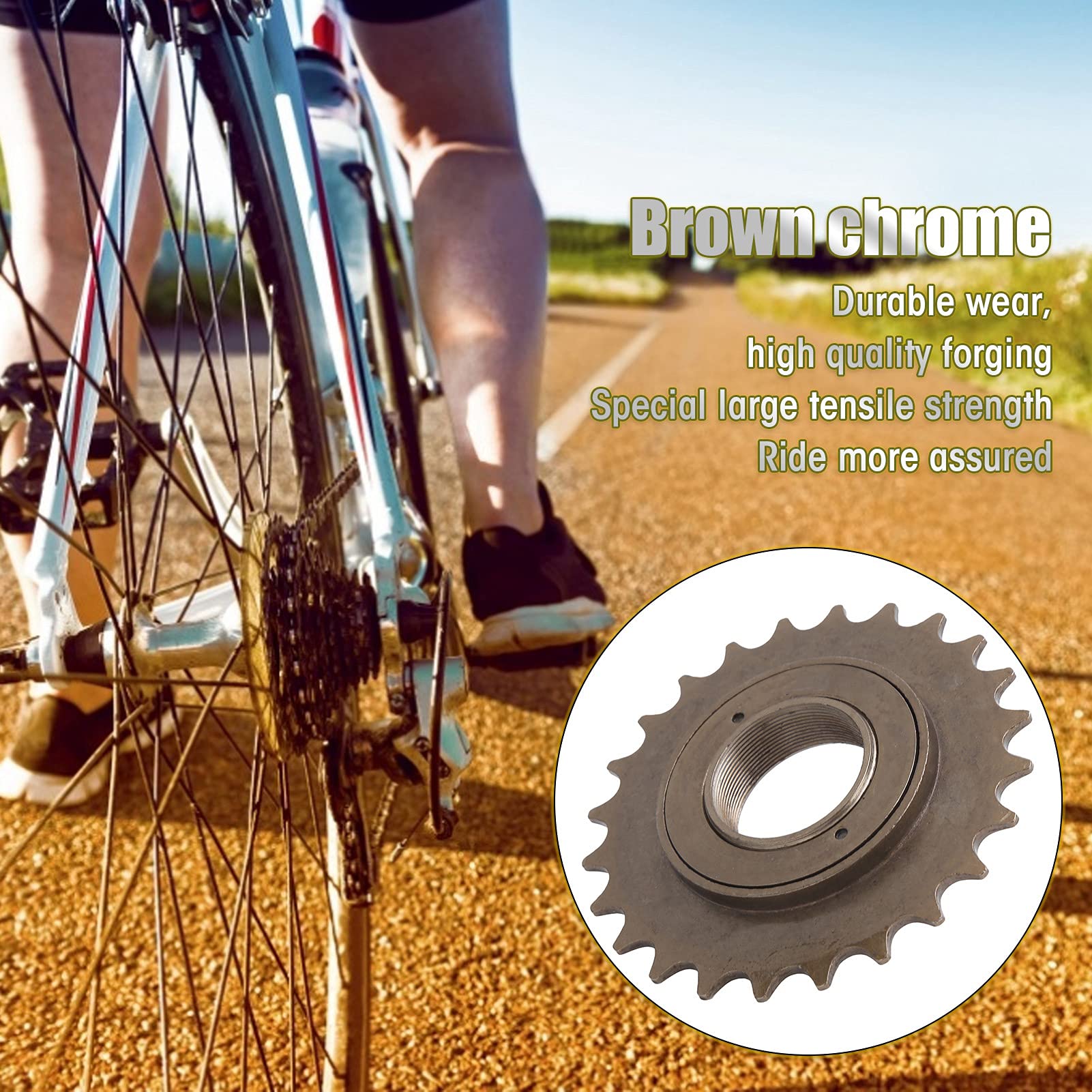 Alomejor Ruota Libera 24 Denti Single Speed ​​Ruota Libera Accessorio di Ricambio per Bicicletta BMX Pieghevole Triciclo