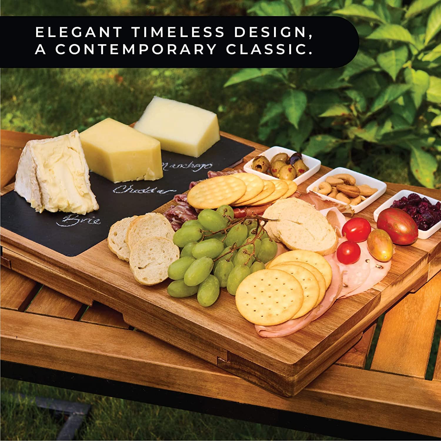 Buy Premium Large Charcuterie Board Gift Set. Acacia Wood Luxury Cheese
