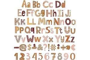 Aesthetic Boho Rainbow Fall Letter and Symbol Cutouts for Captivating Classroom Displays