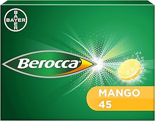 Berocca Vitamin C Effervescent Mango Flavour Tablets, Pack of 45