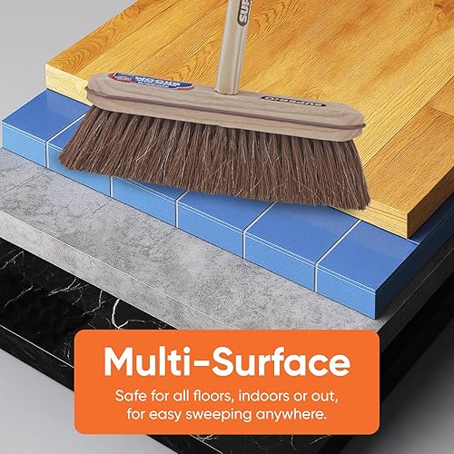 Miniatura 7 de Cabezal de recarga para cocina y hogar  Escoba doméstica resistente para barrer fácilmente el polvo y pisos y esquinas (pelo de caballo)