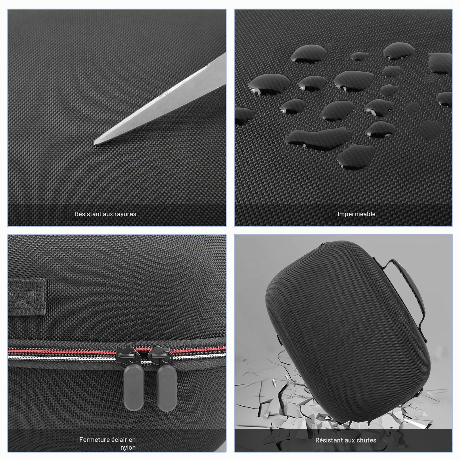 Arvok Étui de Transport pour Meta Quest 3/Quest 2, Grand étui à Doublure Souple pour Kiwi Design/BOBOVR Batterie Bandoulière, Sac de Protection pour Casque VR à Coque Rigide en EVA pour Le Voyage