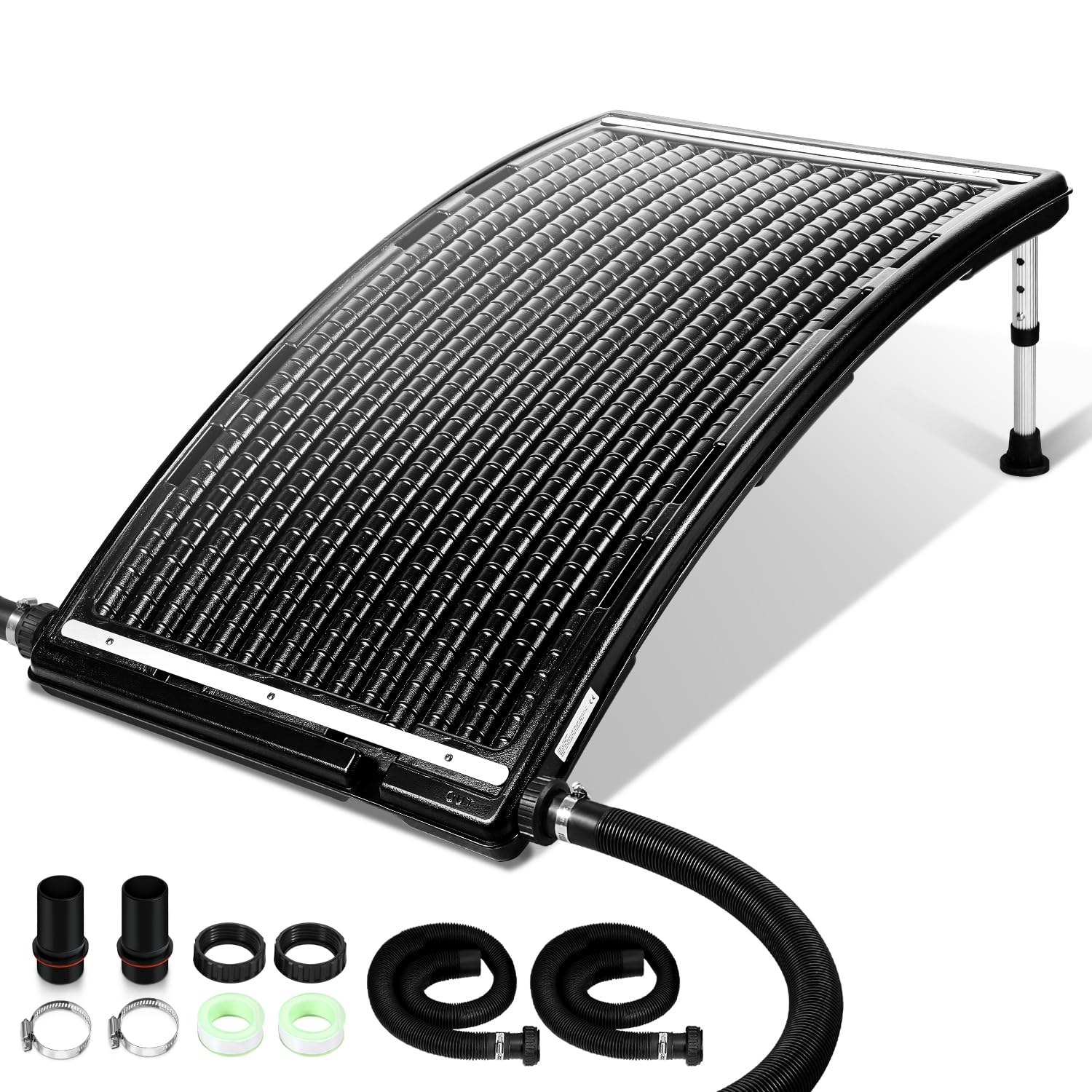 Sonnewelt Chauffage solaire de piscine - Panneau solaire - 110 x 65 x 36 cm - Chauffage solaire 10 000 l/h - Chauffage solaire pour eau chaude, douche de jardin, piscine