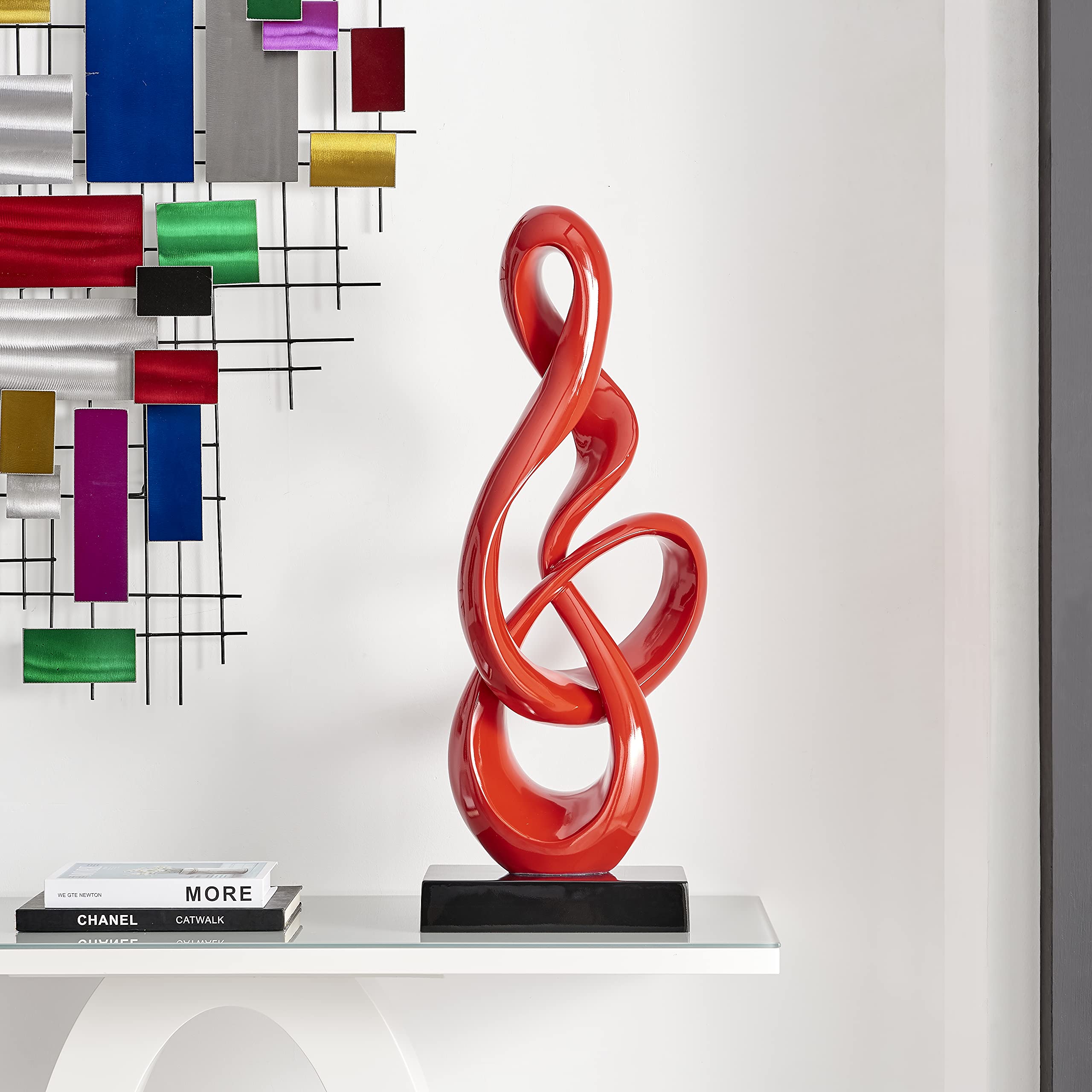 Abstract Table Centerpiece Finesse Decor Abstract Treble Resin Sculpture Decorative Table ...