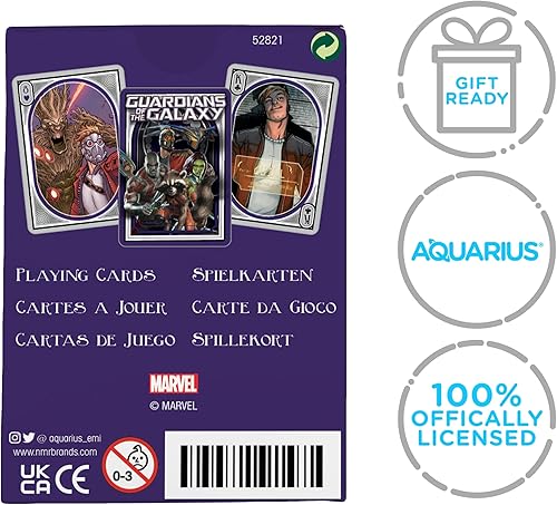 Miniatura 7 de AQUARIUS Guardians of The Galaxy Nouveau - Baraja de cartas con temática de cómic Guardians para tus juegos de cartas favoritos - Productos y