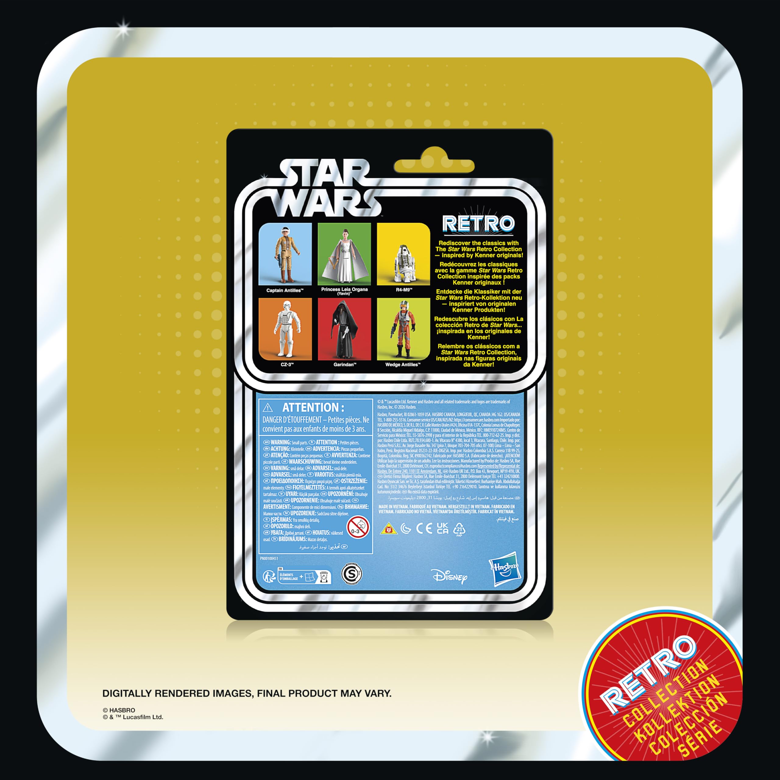 Star Wars La colección Retro, Nueva Esperanza, Pack de 6 Figuras coleccionables de 9,5 cm del Episodio IV
