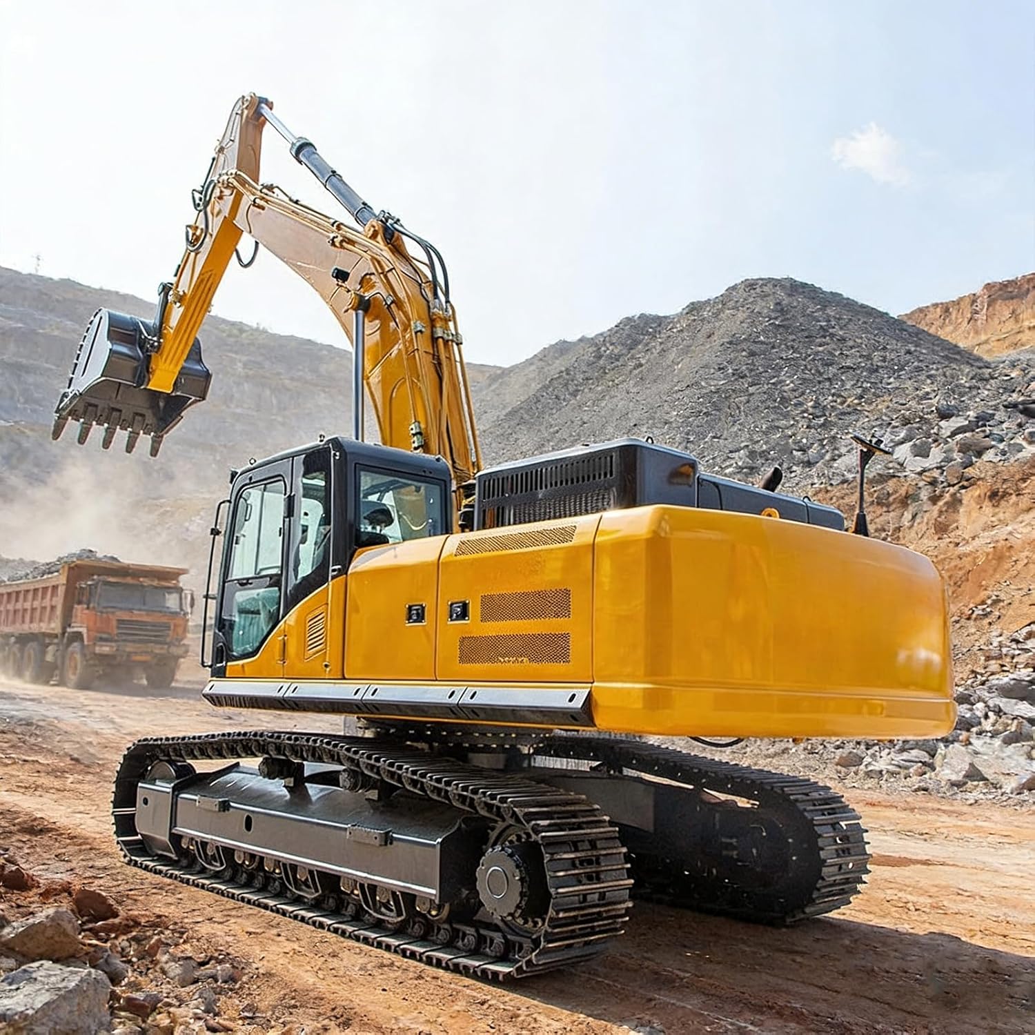 Quarry Excavator, Crawler Excavator, Heavy Duty Excavator – Reinforced Hydraulic Digger for Stone Extraction and Rock Crushing