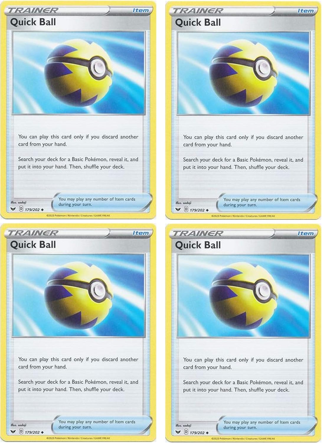 Pokemon Card - Quick Ball - Sword and Shield Base - Jamaica | Ubuy