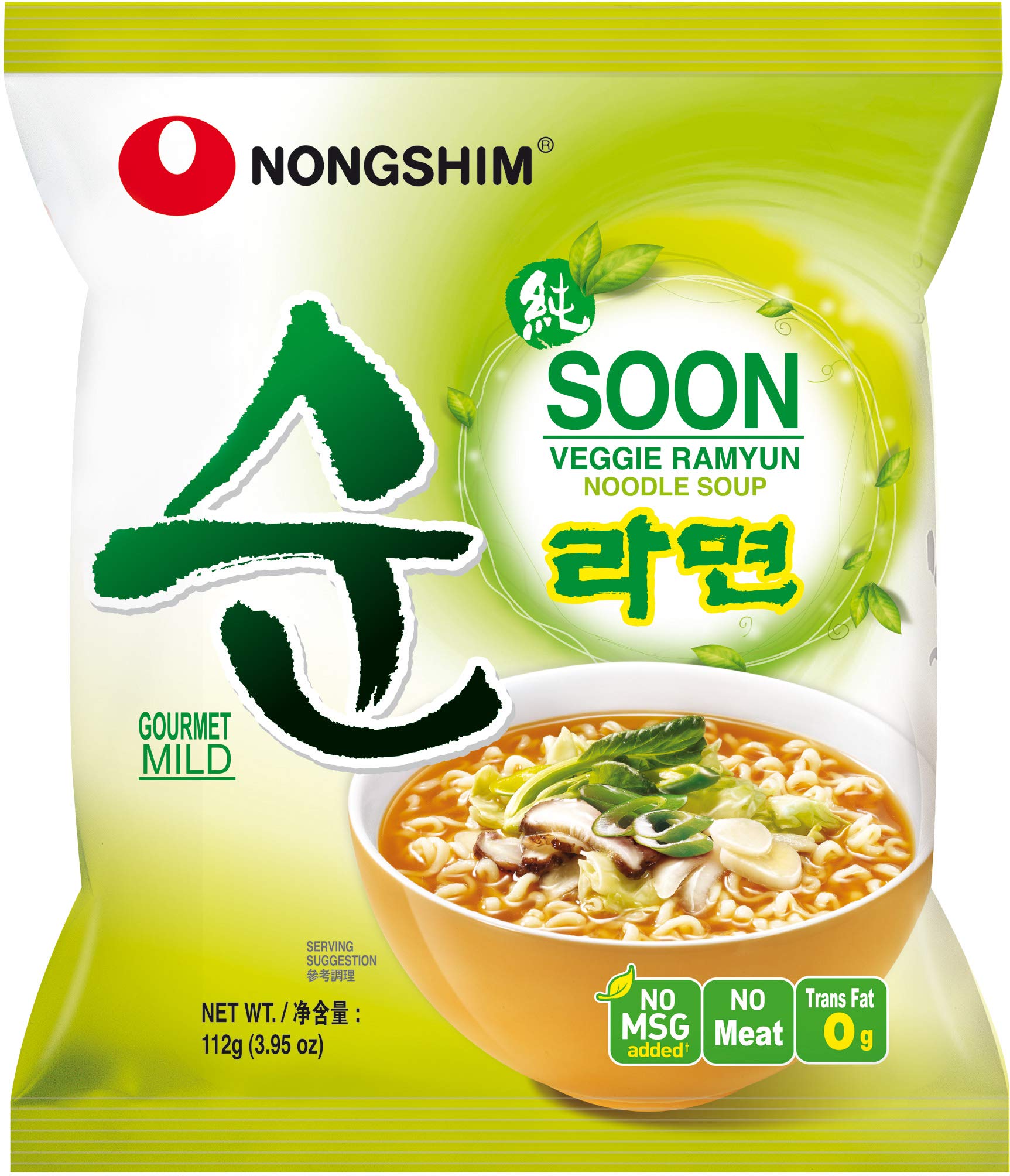 Nong Shim Instantnudeln Soon Veggie Ramyun – Koreanische Gemüse Ramen Suppe mild - 20er Vorteilspack à 112g & Instantnudeln Ansong Tangmyon – Koreanische Ramen Suppe - 20er Vorteilspack à 125g