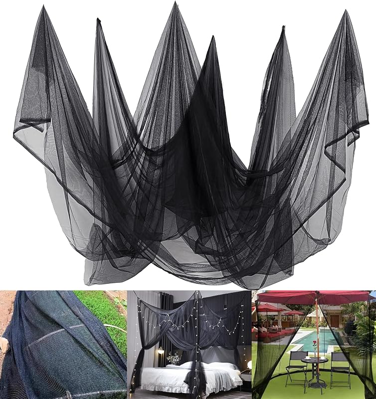 Mosquitera de 20 x 10 pies, mosquitera para protección de patio y jardín | Red de malla transpirable casi invisible para Capimg, red antimoscas para pájaros negros para proteger cultivos, 3x6m