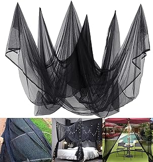 Mosquito Net 39 x 10Ft, Black Mosquito Netting for Patio Garden Protection, Fly Bird Barrier Hunting Blind Plant Protecting Netting, 3x12m