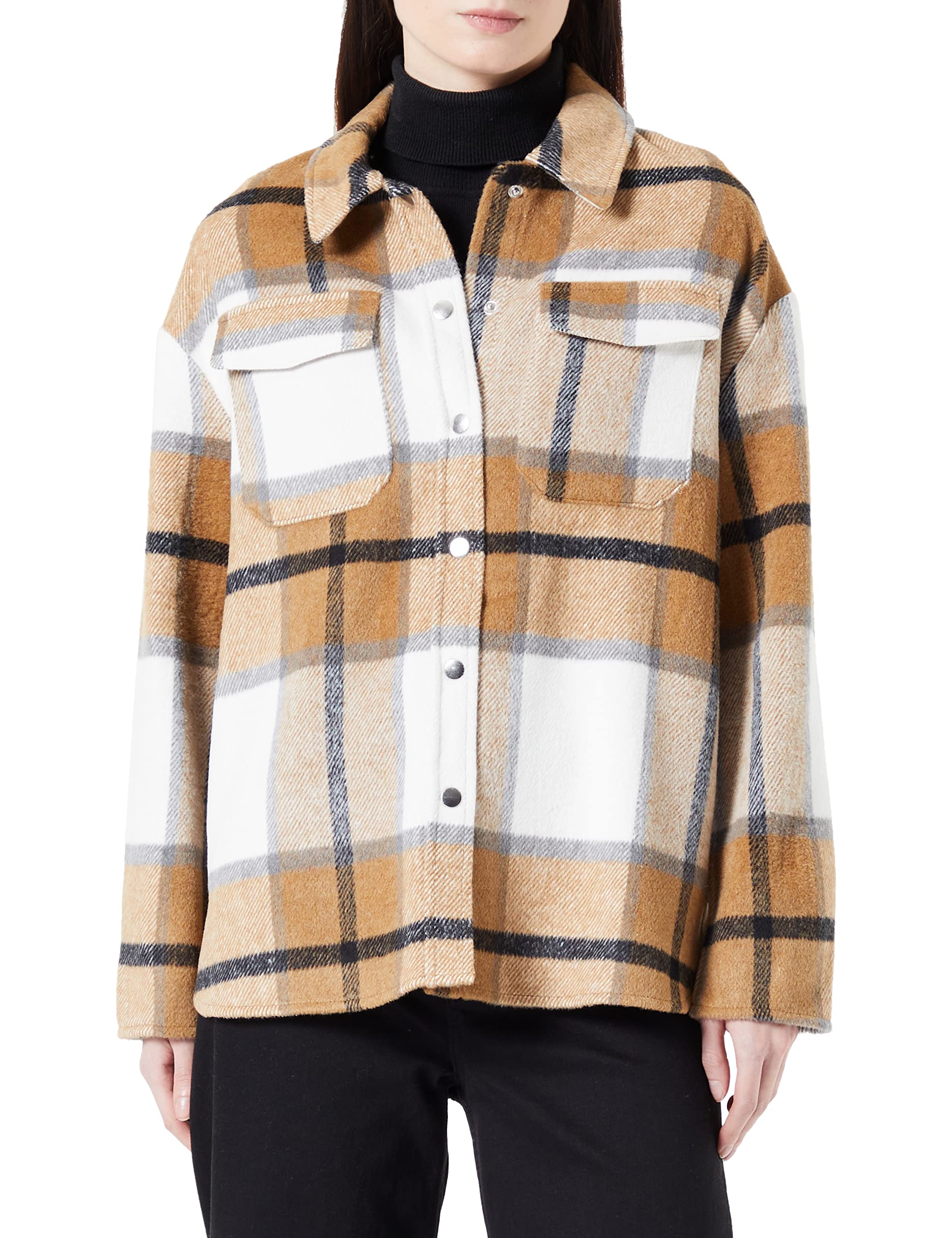 ONLMACI L/S Check Shacket CC PNT