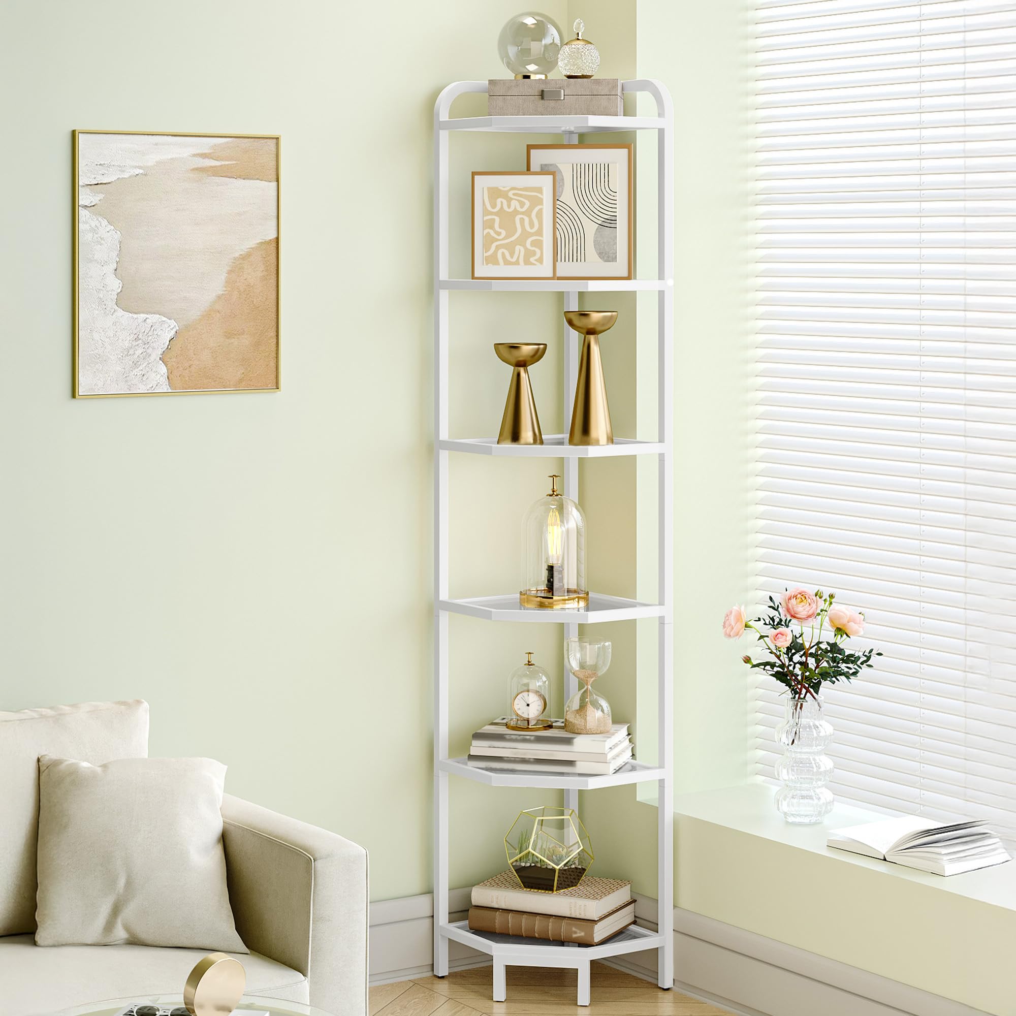 Hzuaneri 6-Tier Corner Shelf Stand