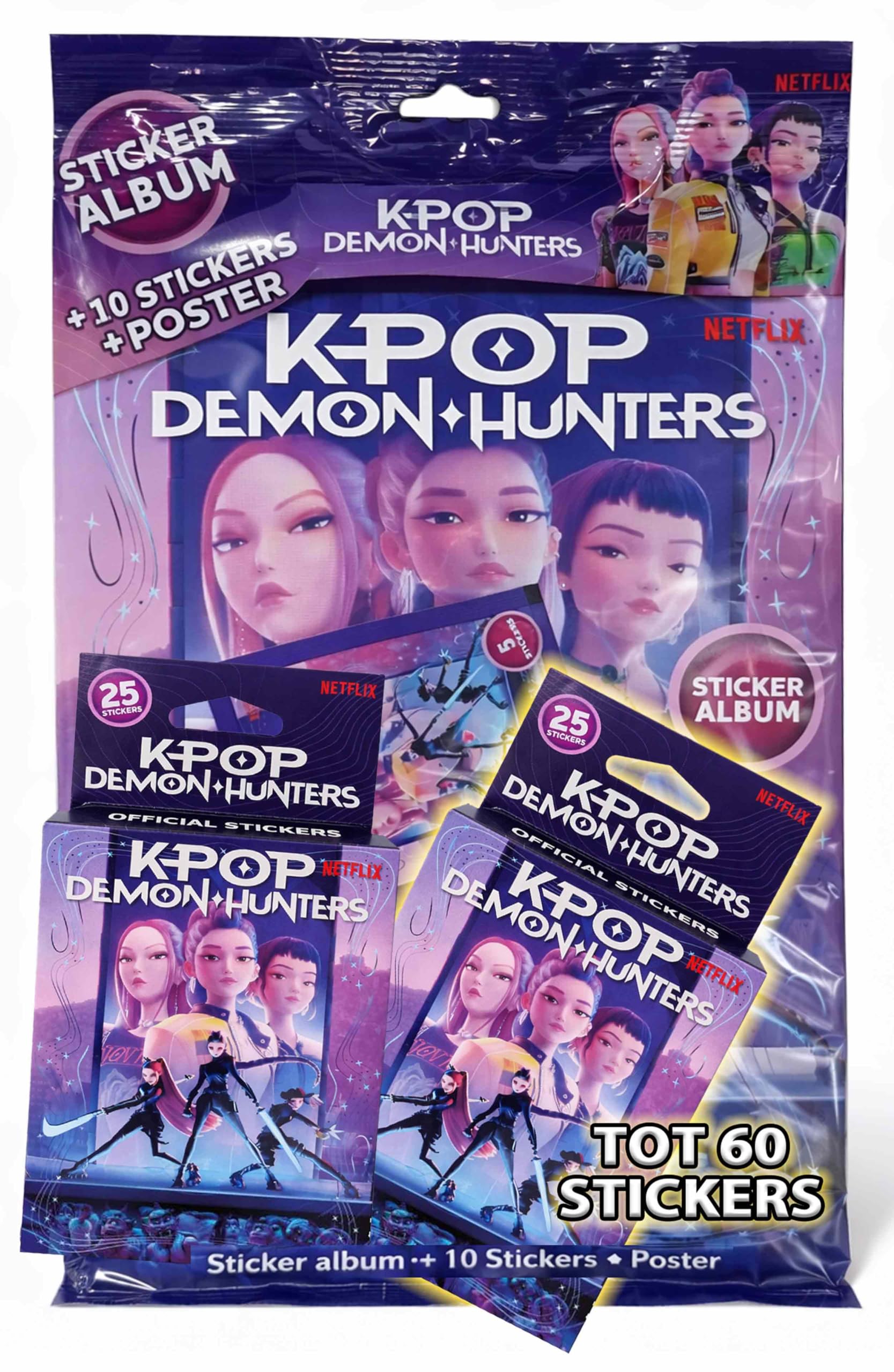 K-Pop Demon Hunters Album Figurines + 2 Deck Figurines (50 Figurines Total) - K-Pop Demon Hunters Card Collection