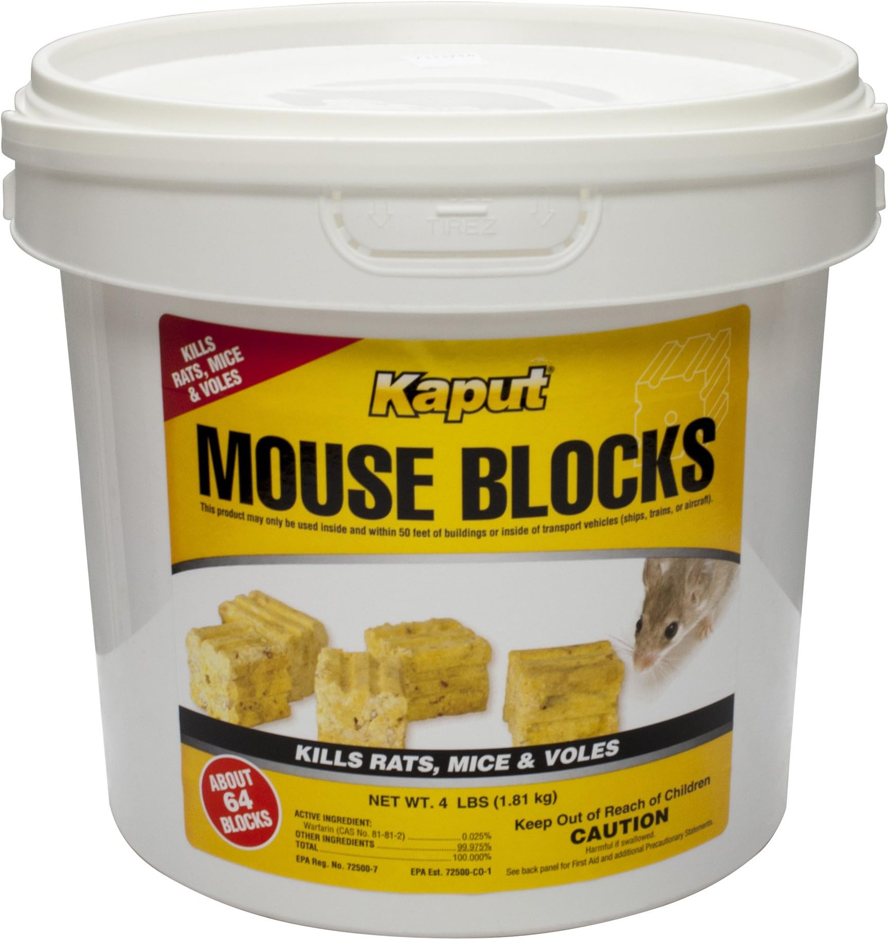 Kaput Mouse Blocks - 8lb. Bucket Kill Mouse BACKORDERED
