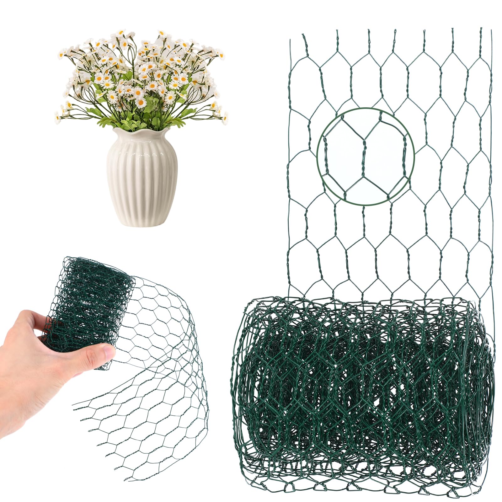 3.94x118 Inch Chicken Wire, Flower Arranging Mesh Mesh Netting