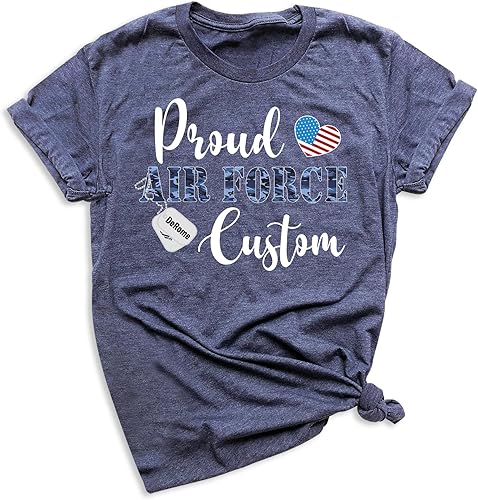 Camiseta personalizada de la Fuerza Aérea Orgullosa, camiseta familiar a juego de la Fuerza Aérea de los Estados Unidos, camiseta de papá y mamá de