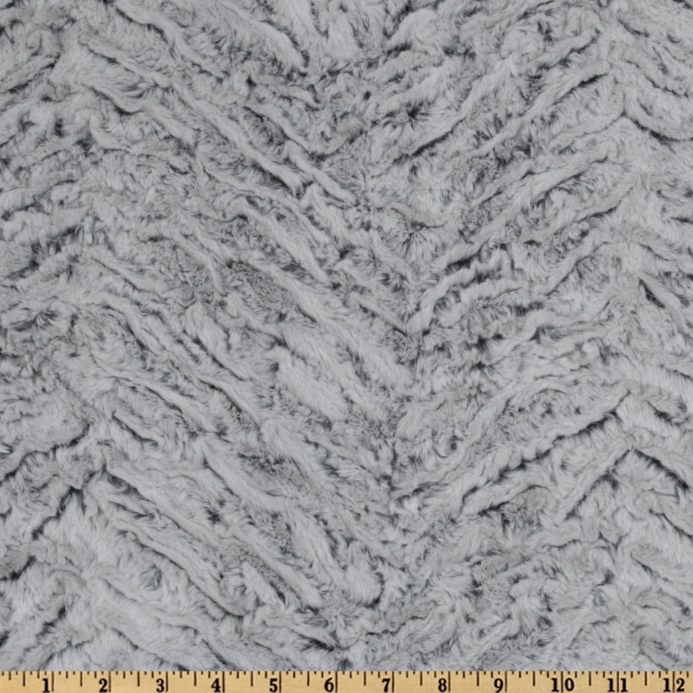 Shannon Minky Luxe Cuddle Frosted Zebra Gray Fabric by The Yard