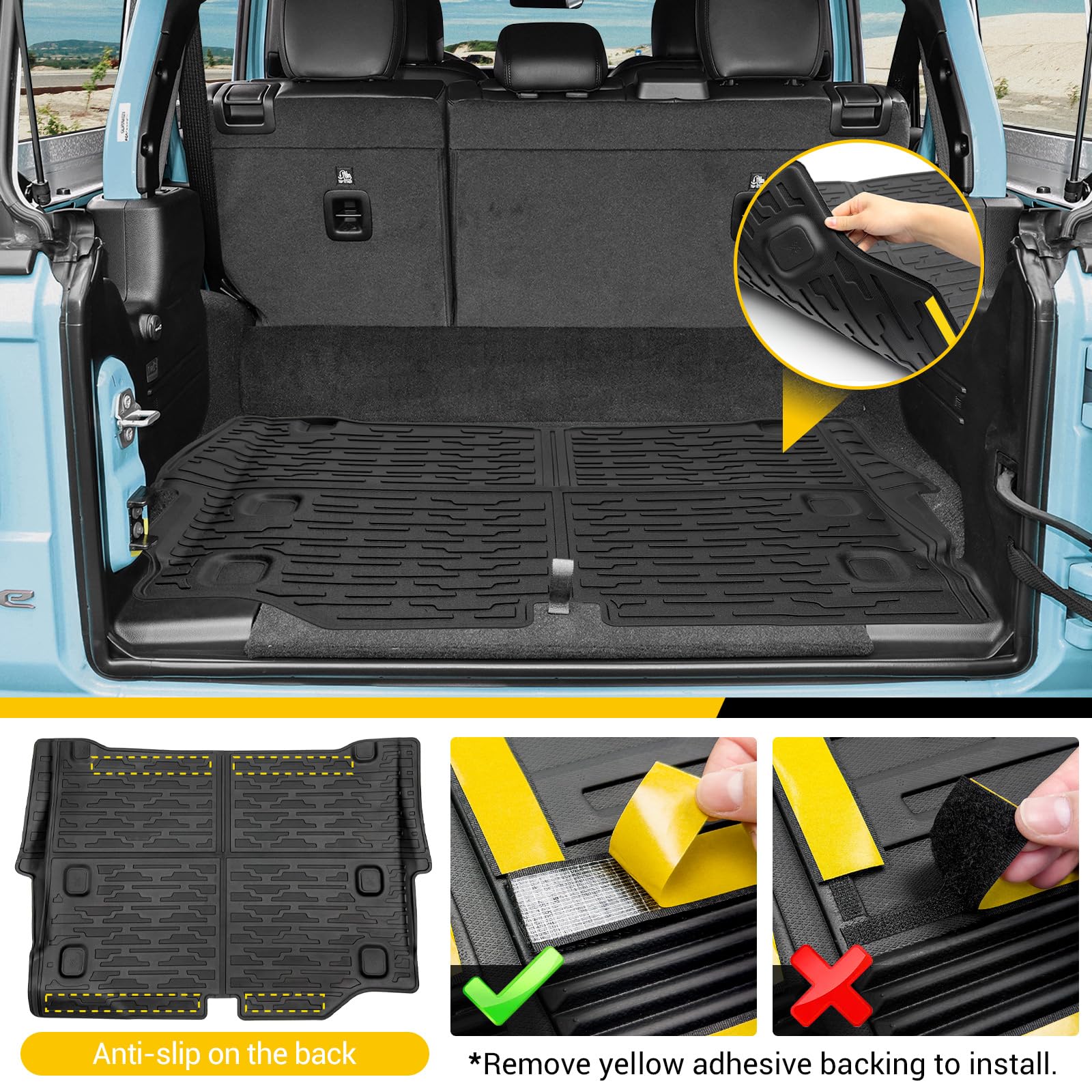 Amazon.co.jp: JTYZSM リアカーゴマット 2021-2025 ジープ ラングラー