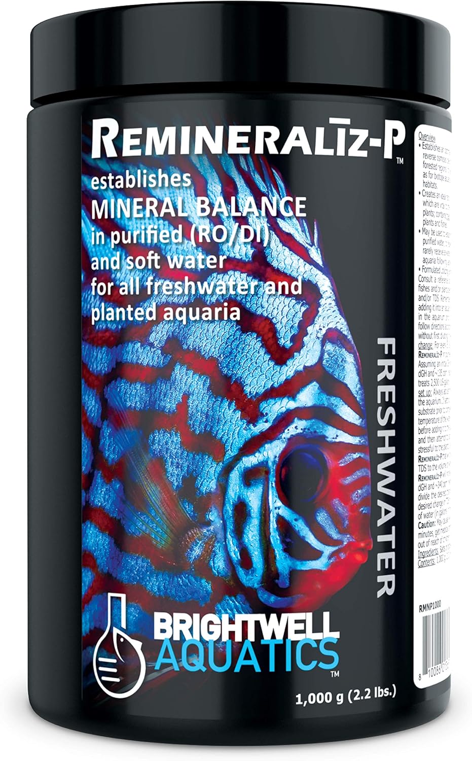 Brightwell Aquatics Remineraliz P Reconstitutes Reverse Osmosis, Deionized, or