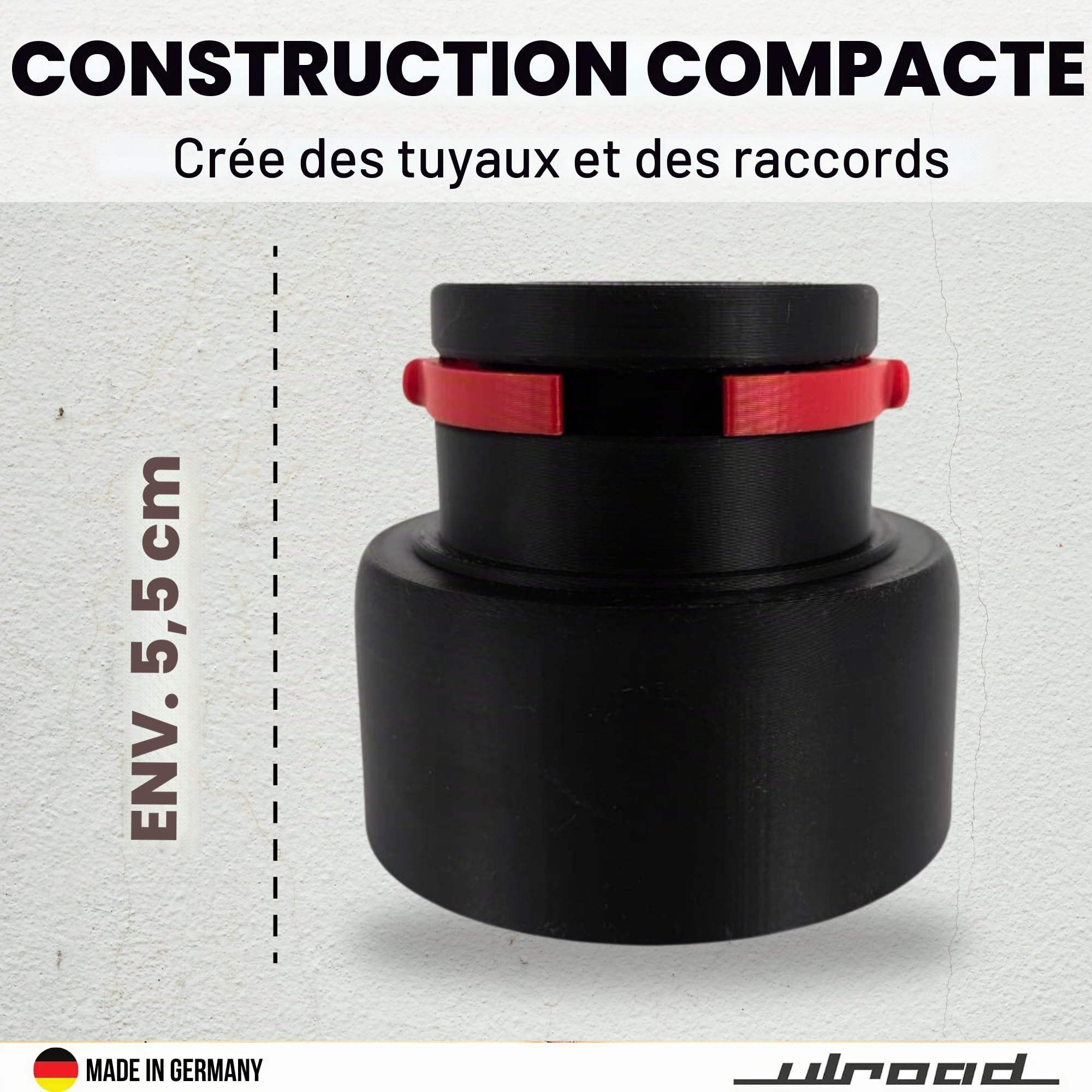 Compatible avec Bosch Click and Clean MALE C35 - Adaptateur pour tuyau de 40 mm - Filetage NW40 - Accessoire pour aspirateur eau et poussière industriel