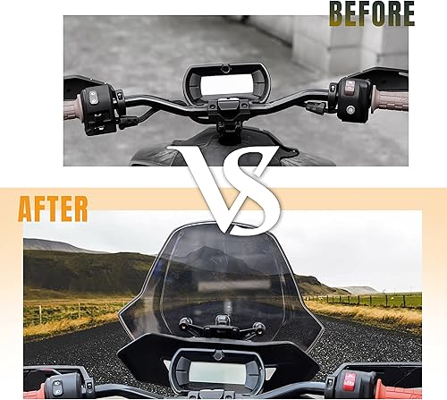 Miniatura 2 de Parabrisas delantero ajustable teñido oscuro para Can Am Ryker, parabrisas delantero duradero con revestimiento duro para Can-Am Ryker todos los