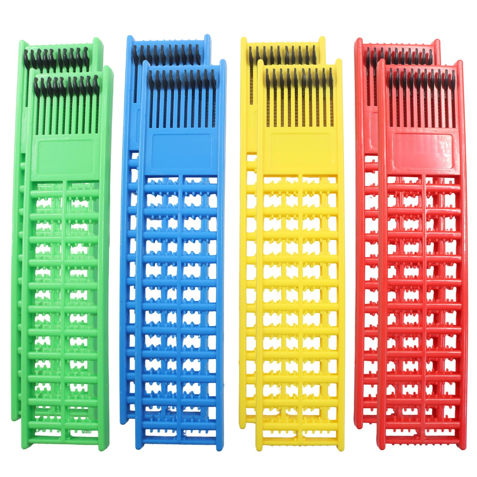Cionyce 8 Pcs Fishing Hook Organizer, 6x27cm Snelled Fishing Hooks, Leader Tray and Jigs Board, Storage with Spring Clips, Line Winding Board Rigs Holder, Tackle Accessories Keeper
