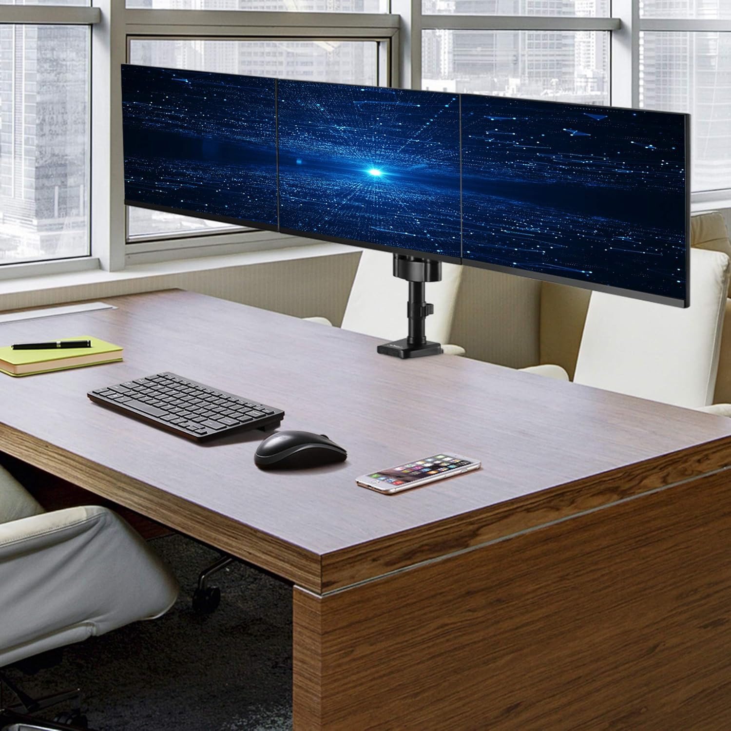 Amazing 🔥 AVLT Triple 27 Monitor Desk Stand - Mount Three 15.4 lbs Computer Monitors on 3 Full Motion Adjustable Arms - Organize Your Work Surface with Ergonomic Viewing Angle VESA Monitor Mount Featured Product AVLT Triple 27 Monitor Desk Stand - Mount Three 15.4 lbs Computer Monitors on 3 Full Motion Adjustable Arms - Organize Your Work Surface with Ergonomic Viewing Angle VESA Monitor Mount