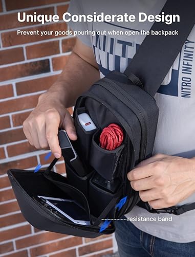 Miniatura 3 de JSAUX Sling Bag for Steam Deck (OLED)/ROG Xbox Ally X (2025)/Xbox Ally/ROG Ally (X), Carrying Case with EVA Hard Shell, Double-layer Case for