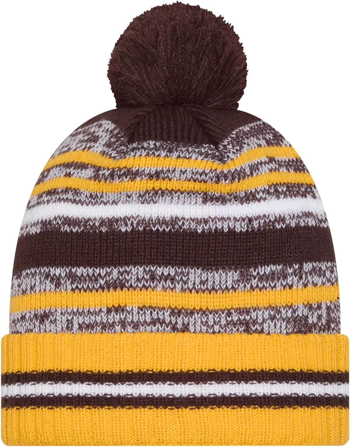 New Era Onfield Sport Striped Cuffed Baseball Knit Beanie Hat Pom - MLB Cheer Winter Knit Toque Cap