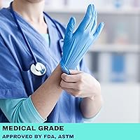 Vista 2 de Nitrile Exam medical Gloves,Powder & Latex Free, Chemo, Fentanyl- 3-6 mil - medical, hospital, box/case bulk
