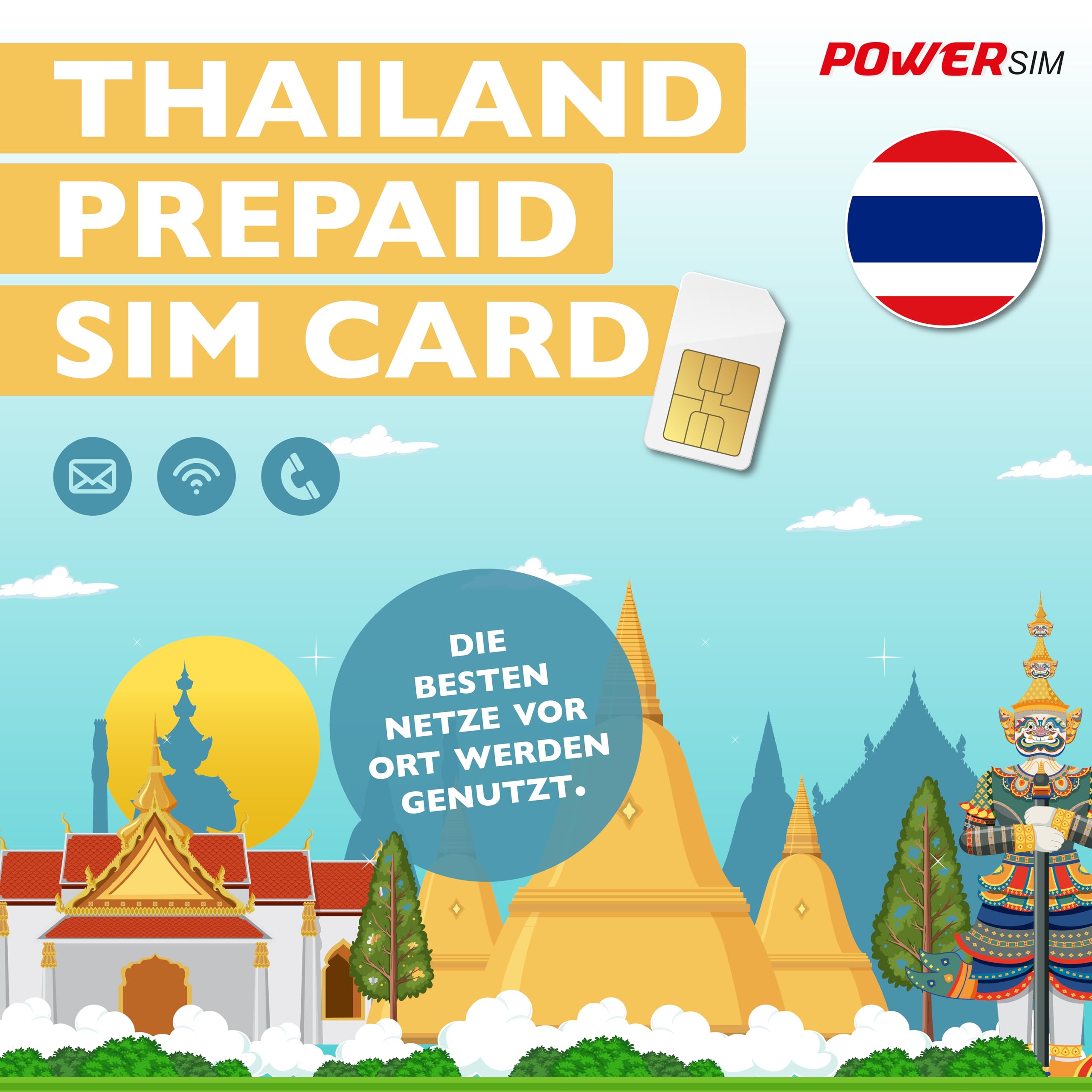 Thailand Prepaid Reise SIM Karte mit unbegrenztem Datenvolumen für 15 Tage