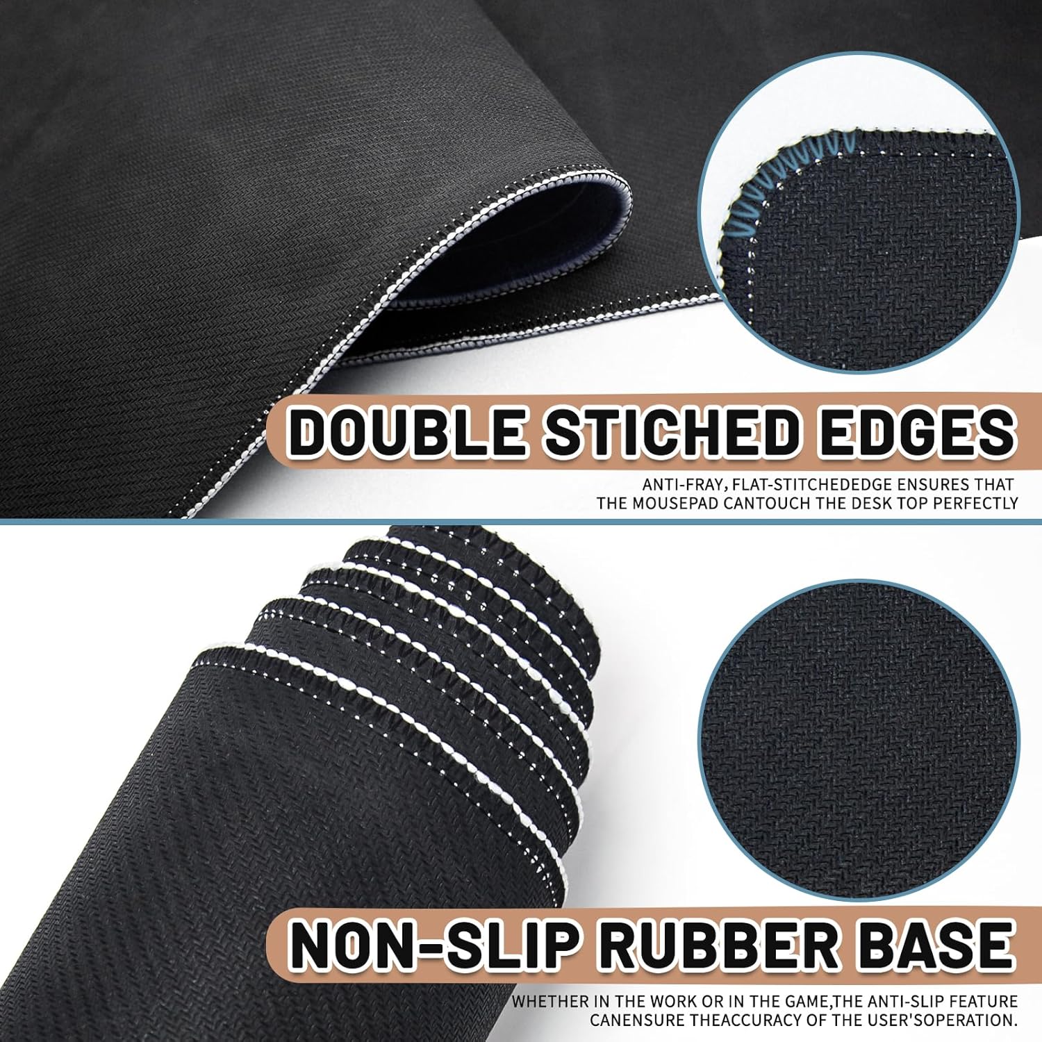 Dragon Gaming Mouse Pad Anime Large, Manga Dragon Mousepad with Non-Slip Base Stitched Edges, Long Computer Keyboard Desk Mats, Extended Mat for Desktop for Home Office 11.8”x 31.4”XL - Image 4