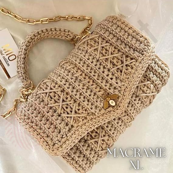 YarnArt Macrame Cord Strong & Versatile Macrame Yarn for Knitting, Crochet & DIY Crafts 100% Polyester, 250g (130m) Perfect for Wall Hangings, Bags, Home Decor & More (137, XL)