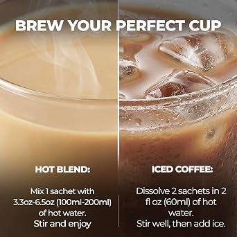 Vinacafe 100 cts 3 in 1 Vietnamese Instant Coffee Gold Red Strong Rich Blend, 100 Sachets (5 Bags of 20 Sachets)