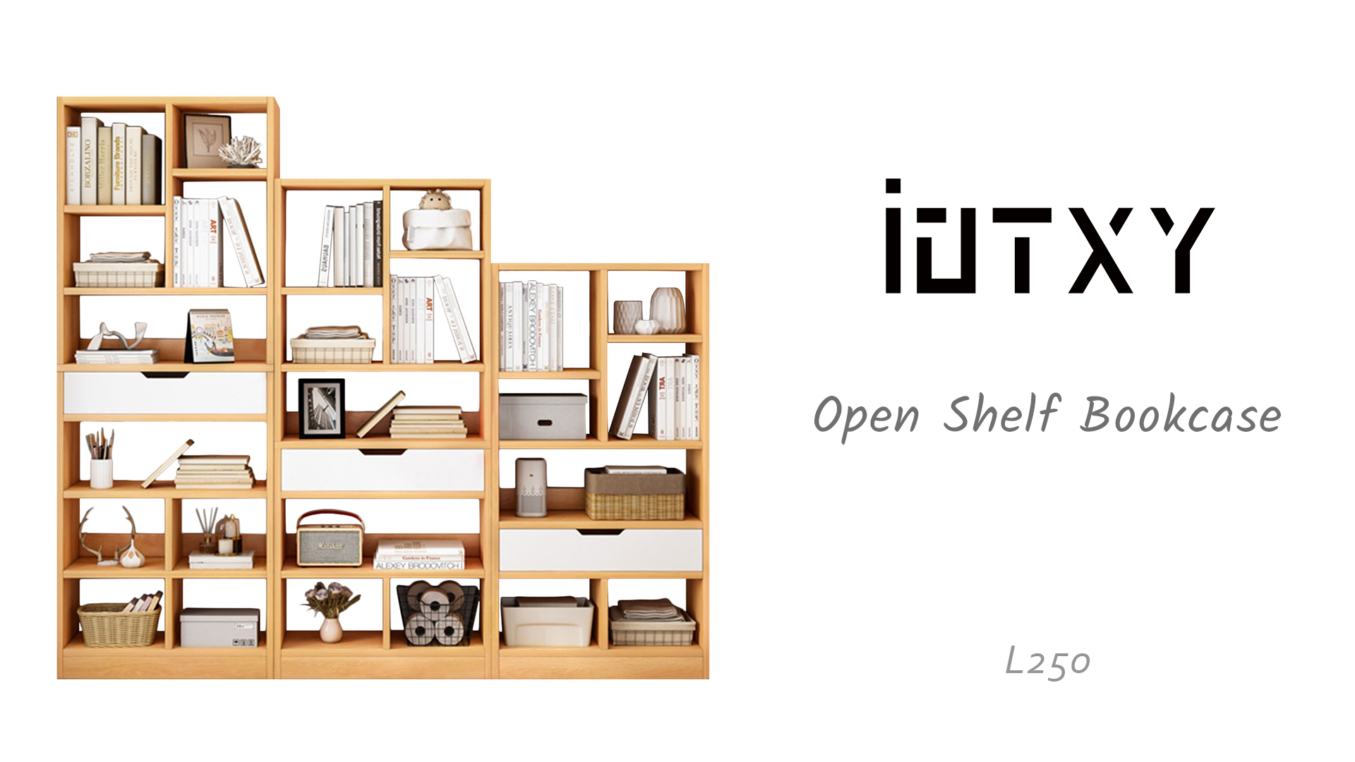 Amazon.com: IOTXY Wooden Open Shelf Bookcase - 71 Inches Tall